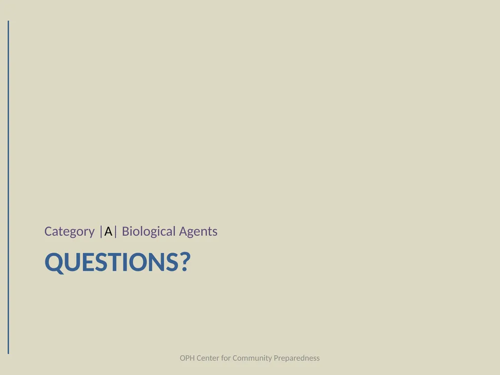 Category |A| Biological Agents Louisiana Office of - slide 68 of 68