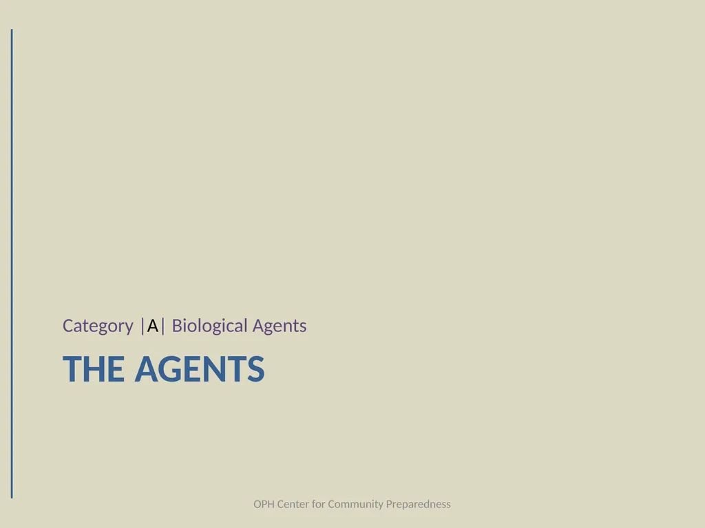 Category |A| Biological Agents Louisiana Office of - slide 12 of 68
