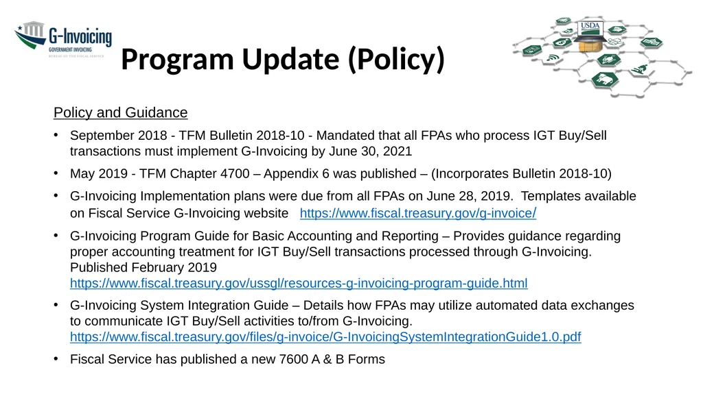 G-Invoicing Program Update Keith Jarboe Bureau of - slide 4 of 13