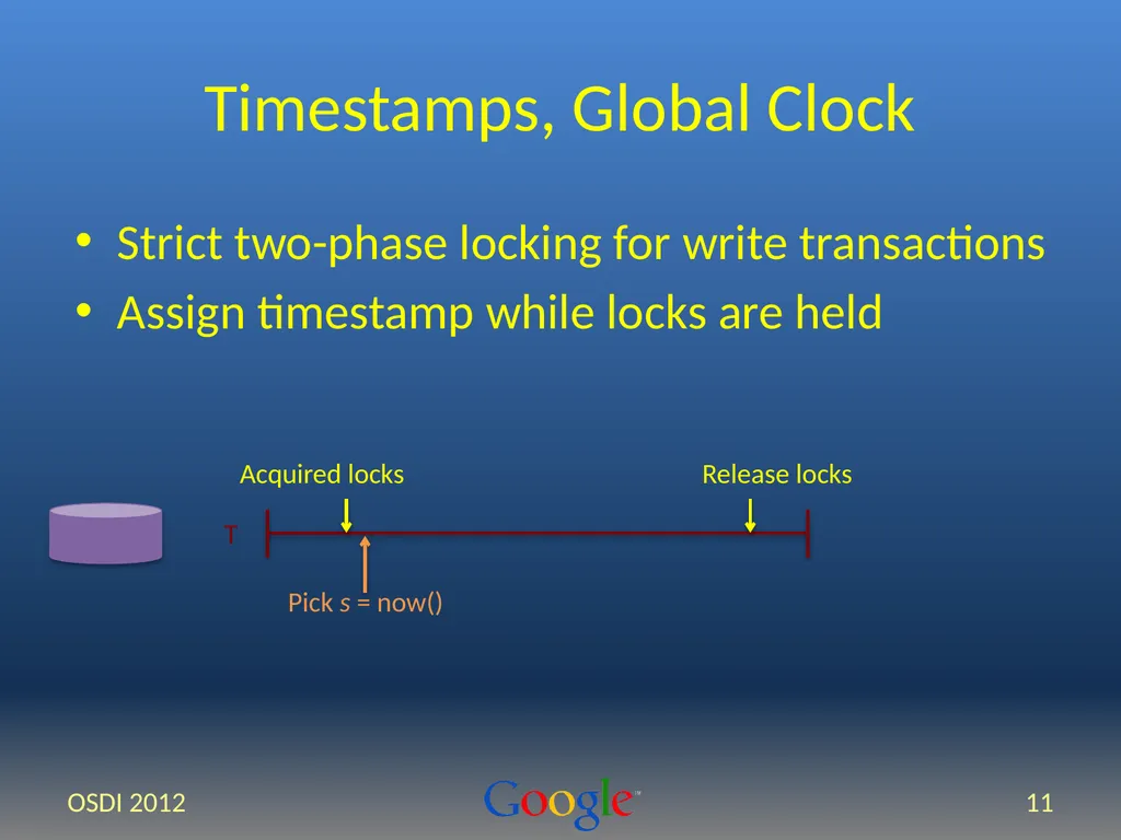 Spanner: Google’s Globally-Distributed Database - slide 11 of 27