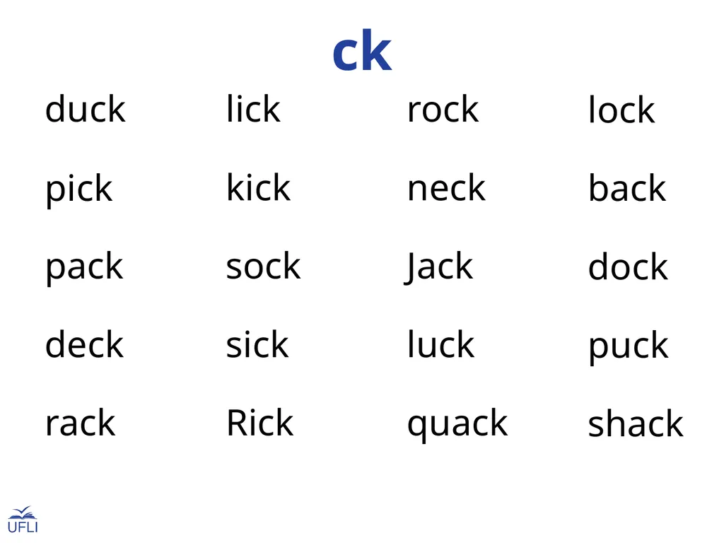 Consonant Digraphs, ck, and qu with Short Vowels - slide 11 of 22