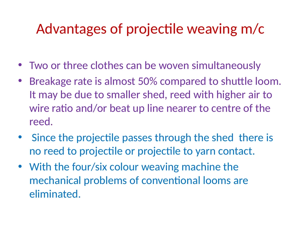 FABRIC MANUFACTURE-lll Weft insertion by - slide 9 of 13