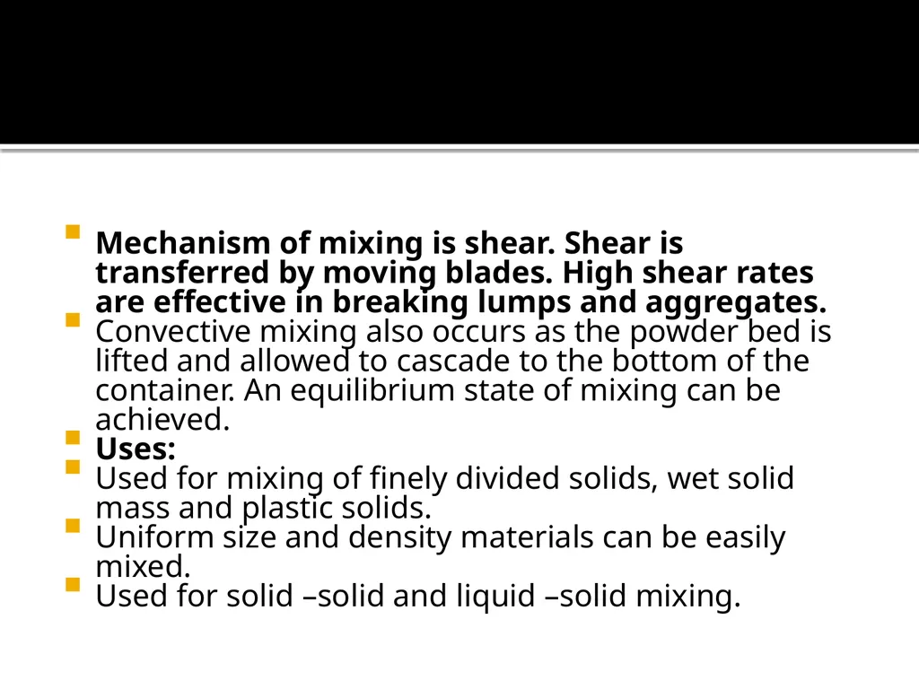 POWDER MIXING solid mixing, mechanism of solid - slide 19 of 20