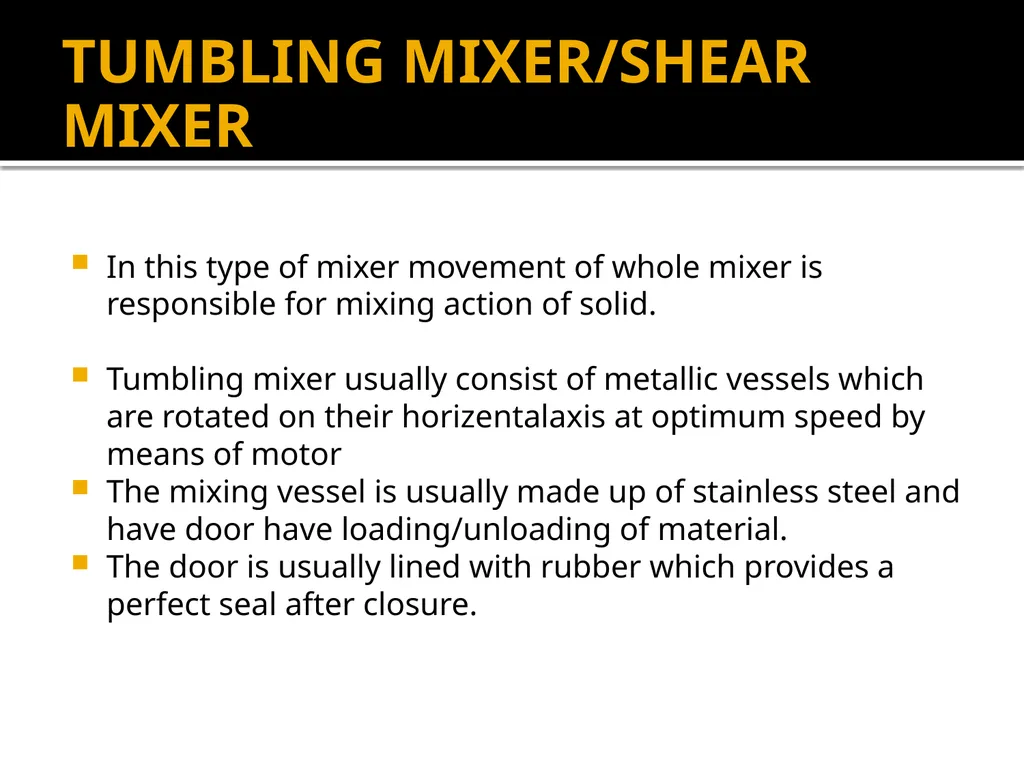 POWDER MIXING solid mixing, mechanism of solid - slide 8 of 20