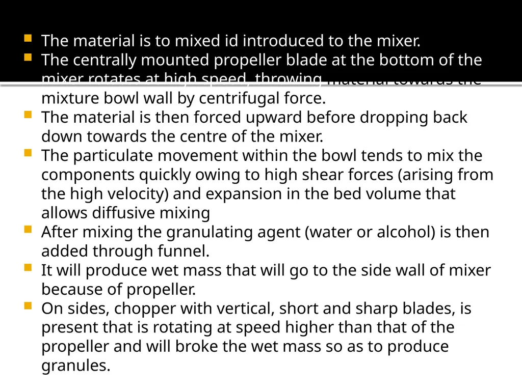 POWDER MIXING solid mixing, mechanism of solid - slide 14 of 20