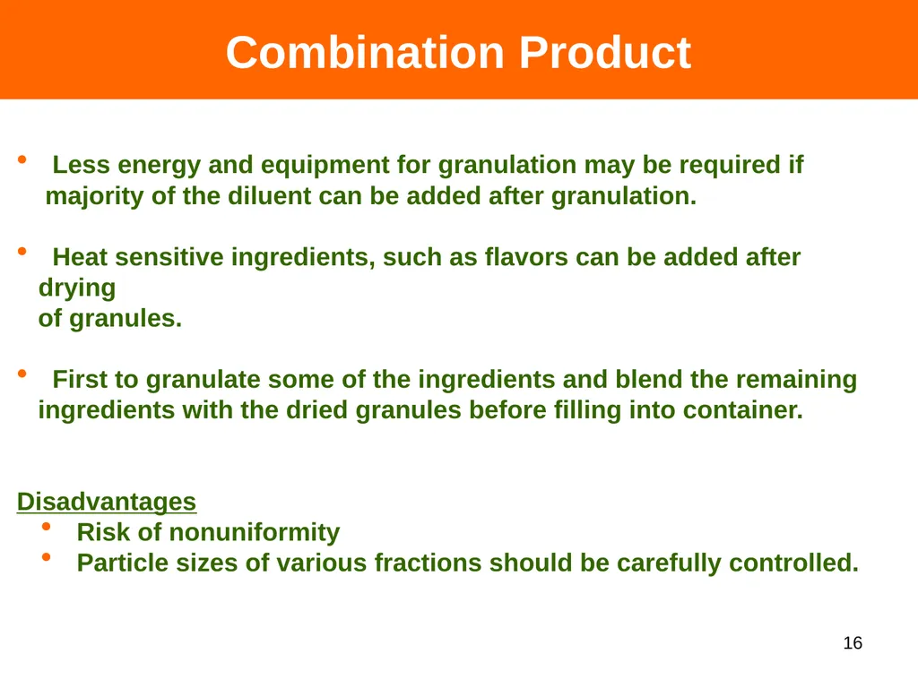 DRY SYRUPS 1 CONTENTS DEFINITION CHARACTERISTICS - slide 16 of 26