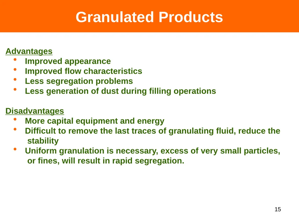 DRY SYRUPS 1 CONTENTS DEFINITION CHARACTERISTICS - slide 15 of 26