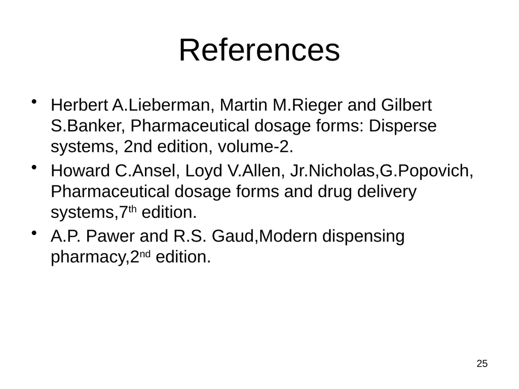DRY SYRUPS 1 CONTENTS DEFINITION CHARACTERISTICS - slide 25 of 26