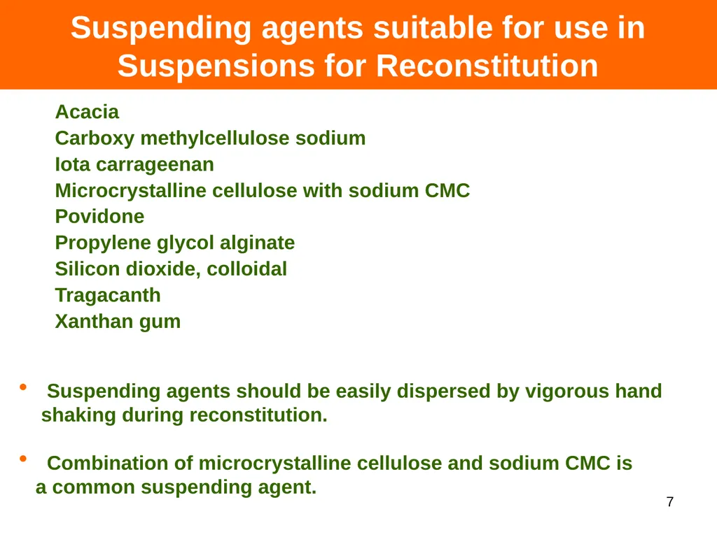 DRY SYRUPS 1 CONTENTS DEFINITION CHARACTERISTICS - slide 7 of 26
