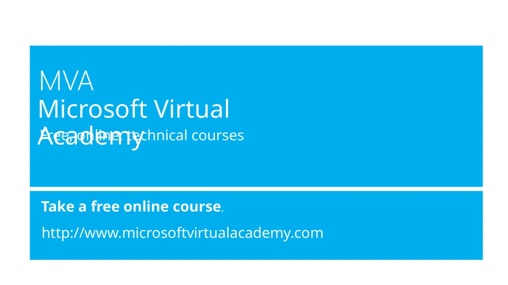 Free, online, technical courses Take a free online - slide 1 of 18
