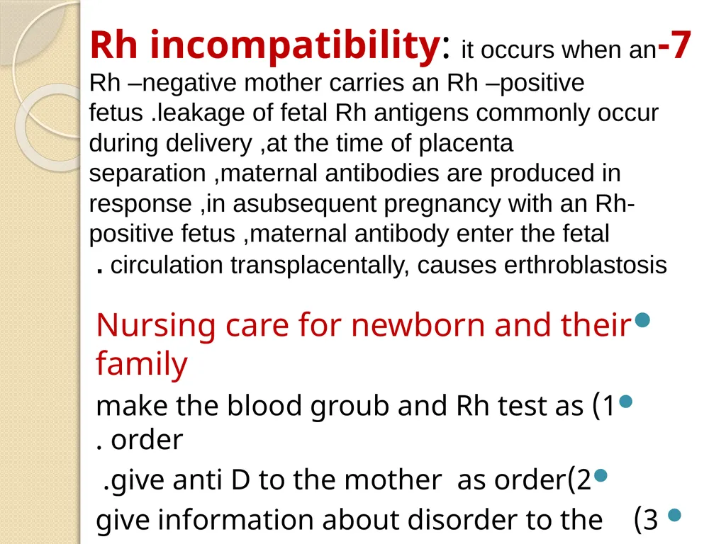 Maternal and neonatal nursing (specialties) - slide 17 of 25