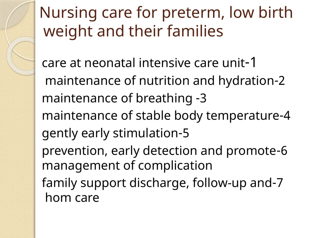 Maternal and neonatal nursing (specialties) - slide 8 of 25