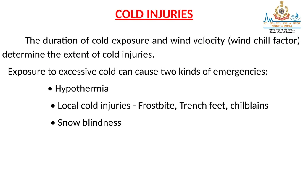 HIGH ALTITUDE DISEASES & COLD INJURIES LESSON-24 - slide 14 of 34