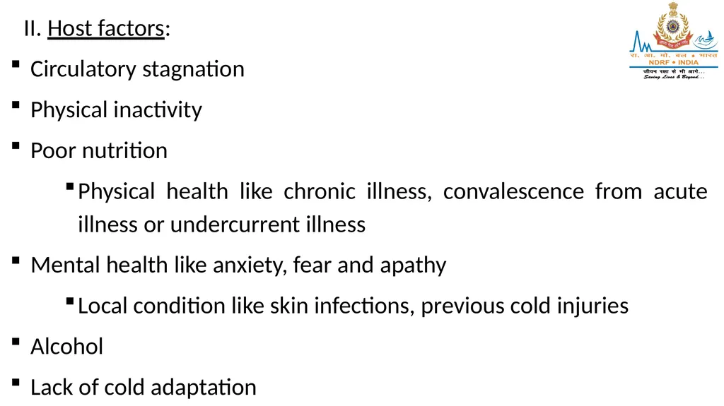 HIGH ALTITUDE DISEASES & COLD INJURIES LESSON-24 - slide 16 of 34