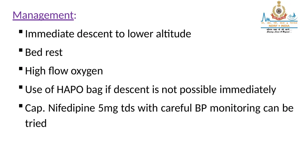 HIGH ALTITUDE DISEASES & COLD INJURIES LESSON-24 - slide 10 of 34