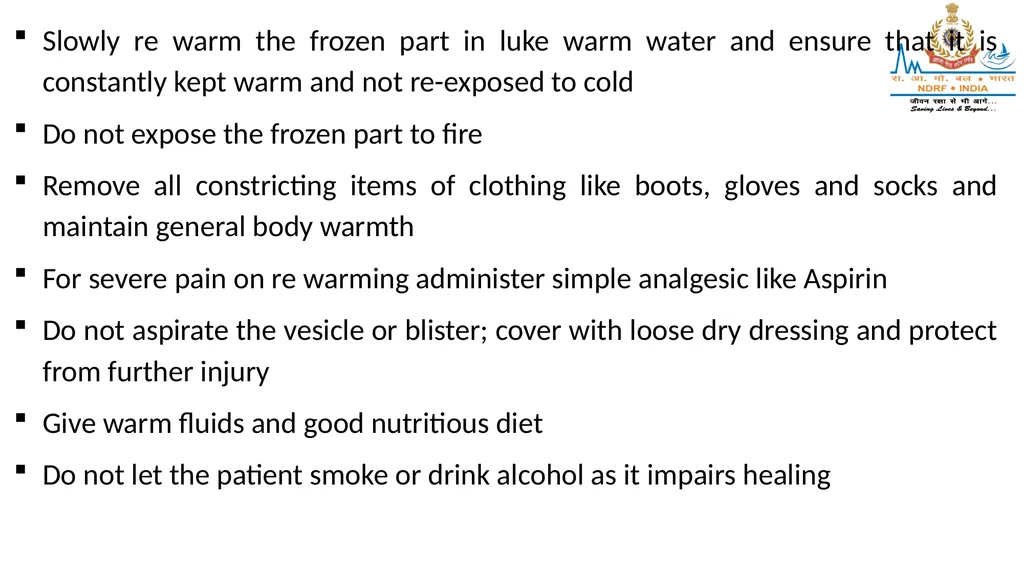 HIGH ALTITUDE DISEASES & COLD INJURIES LESSON-24 - slide 19 of 34