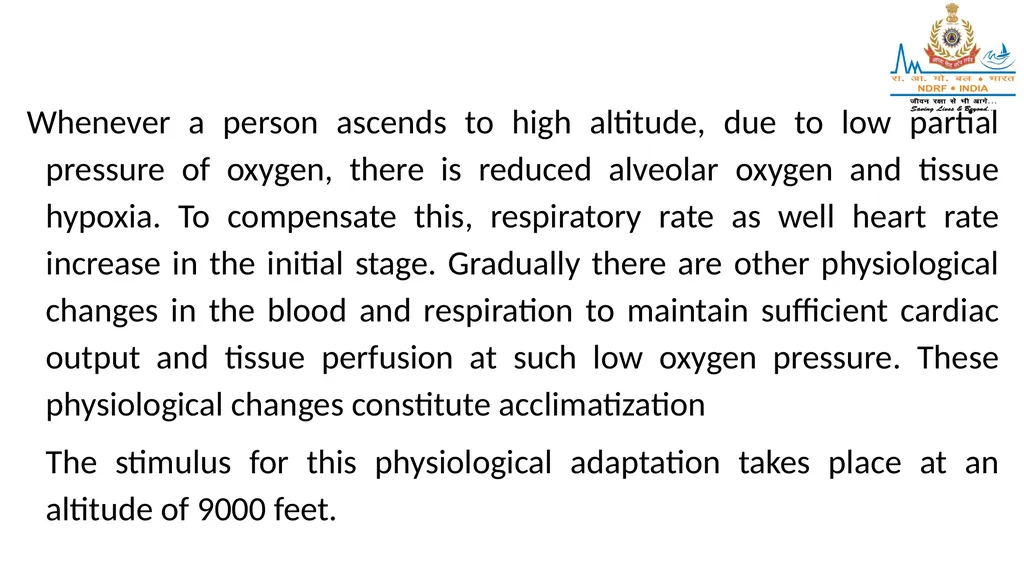 HIGH ALTITUDE DISEASES & COLD INJURIES LESSON-24 - slide 4 of 34