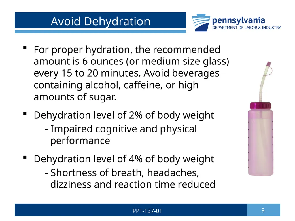 Summer Safety 1 PPT-137-01 Bureau of Workers’ - slide 9 of 29