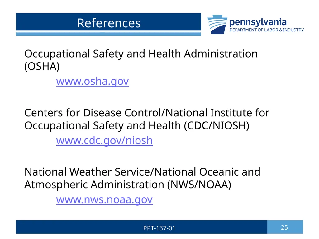 Summer Safety 1 PPT-137-01 Bureau of Workers’ - slide 25 of 29