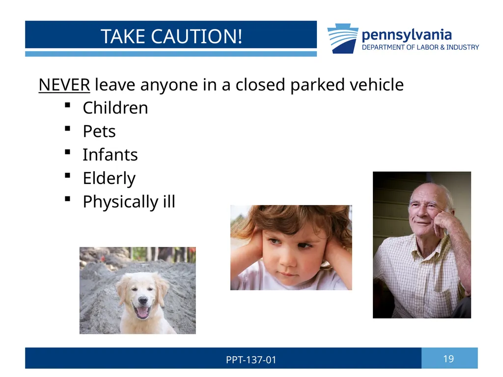 Summer Safety 1 PPT-137-01 Bureau of Workers’ - slide 19 of 29