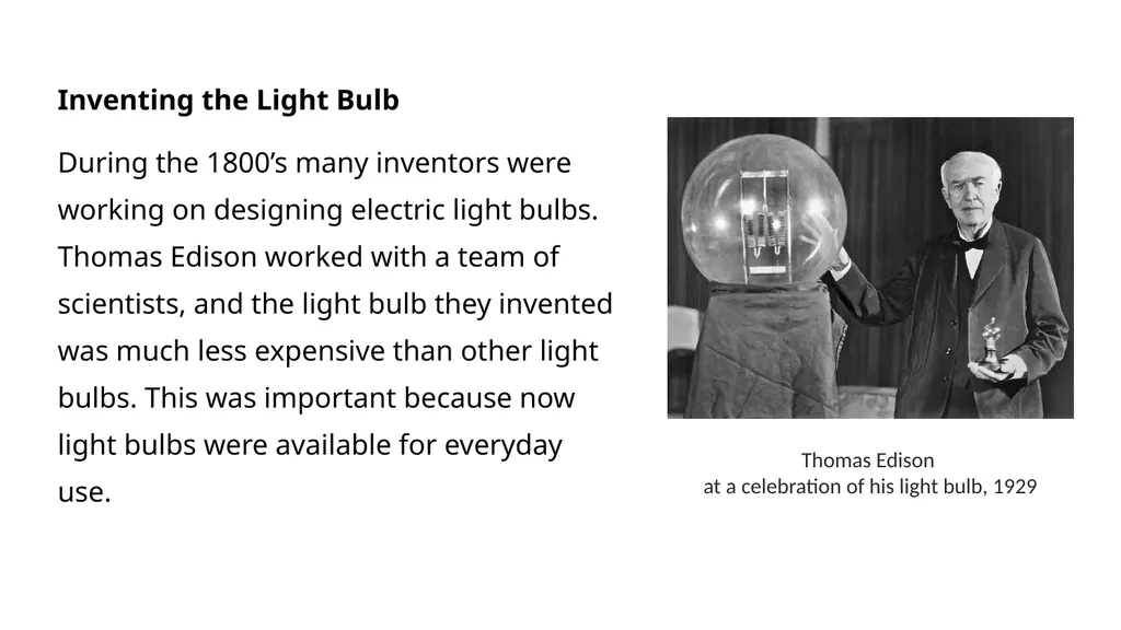 Lewis Latimer and the Long-Lasting Light Bulb End - slide 2 of 9