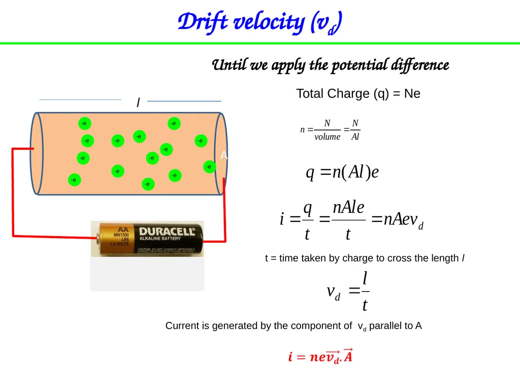 Chapter 26 Current and Resistance Charge in motion - slide 8 of 40