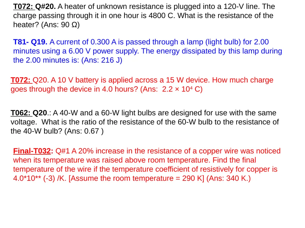 Chapter 26 Current and Resistance Charge in motion - slide 36 of 40