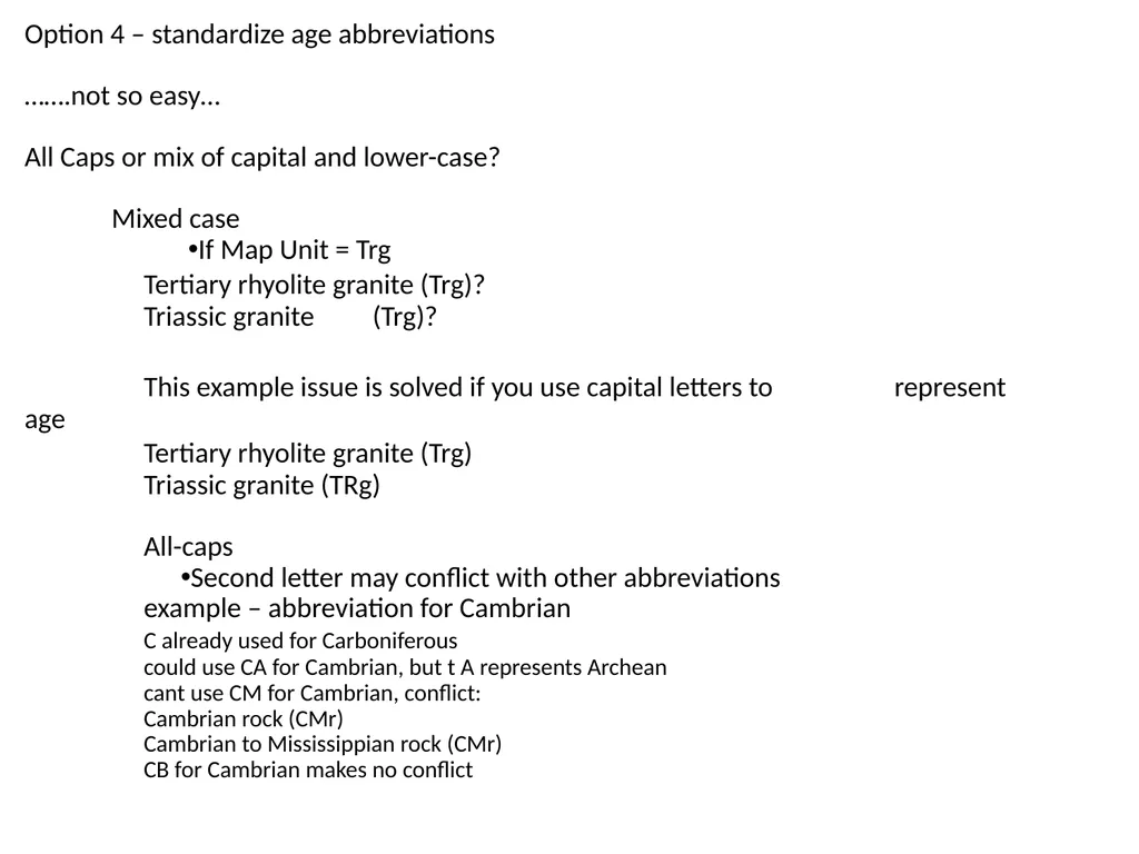 Map Unit Abbreviations for Stratigraphic Age Trish - slide 6 of 9