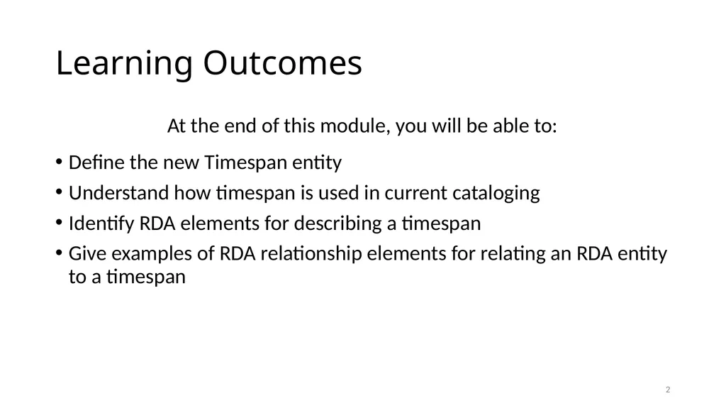 Timespan Module 12 1 Define the new Timespan - slide 2 of 48
