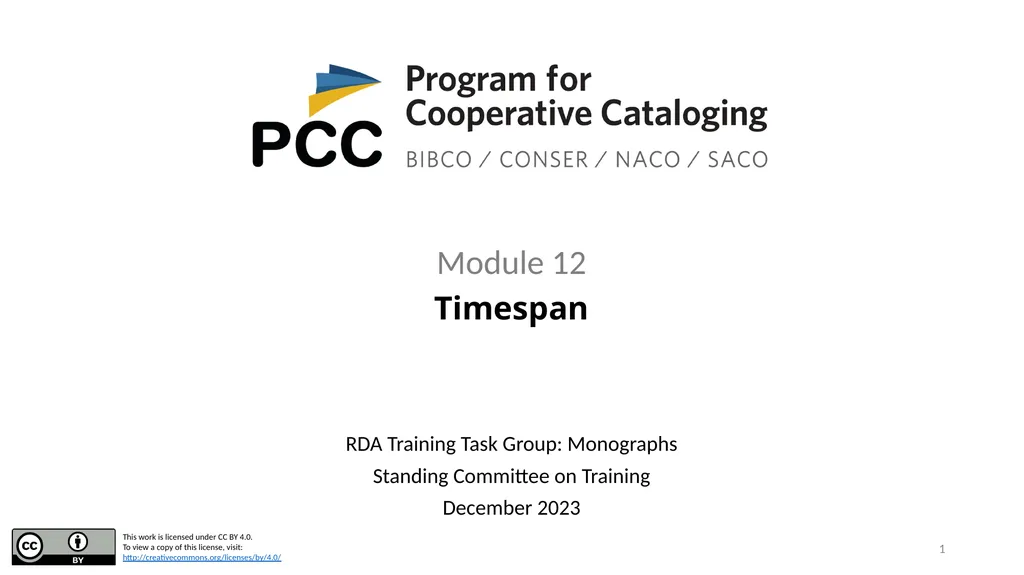 Timespan Module 12 1 Define the new Timespan - slide 1 of 48