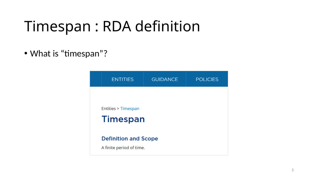 Timespan Module 12 1 Define the new Timespan - slide 3 of 48