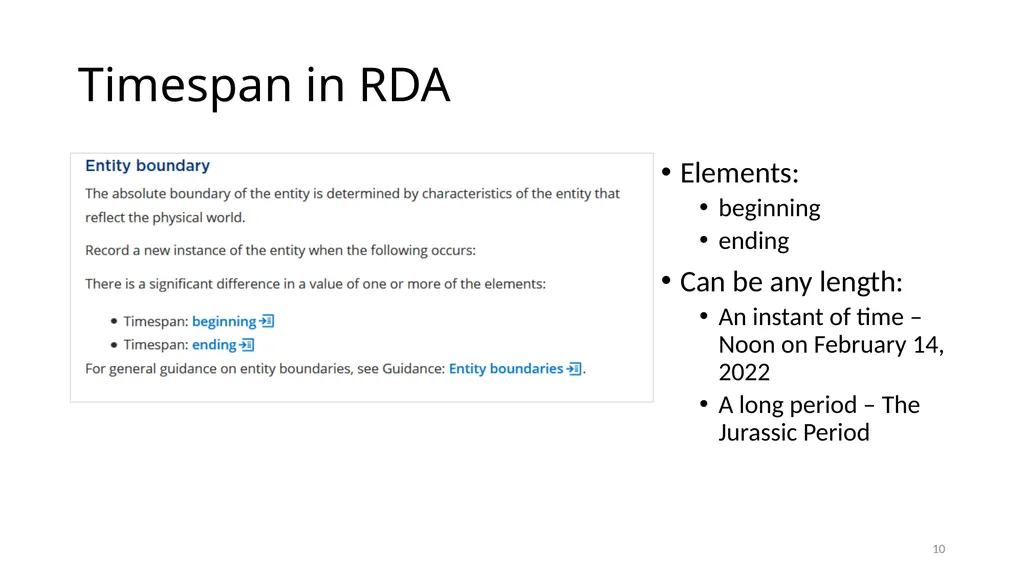 Timespan Module 12 1 Define the new Timespan - slide 10 of 48