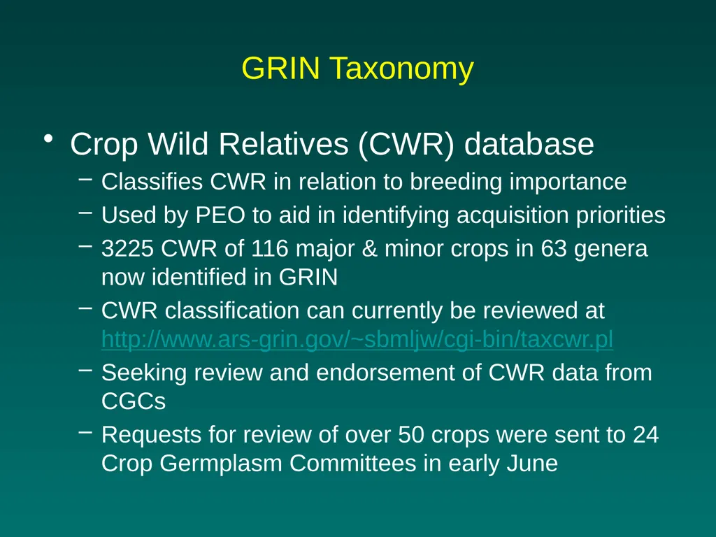 National Germplasm Resources Laboratory Plant - slide 3 of 11