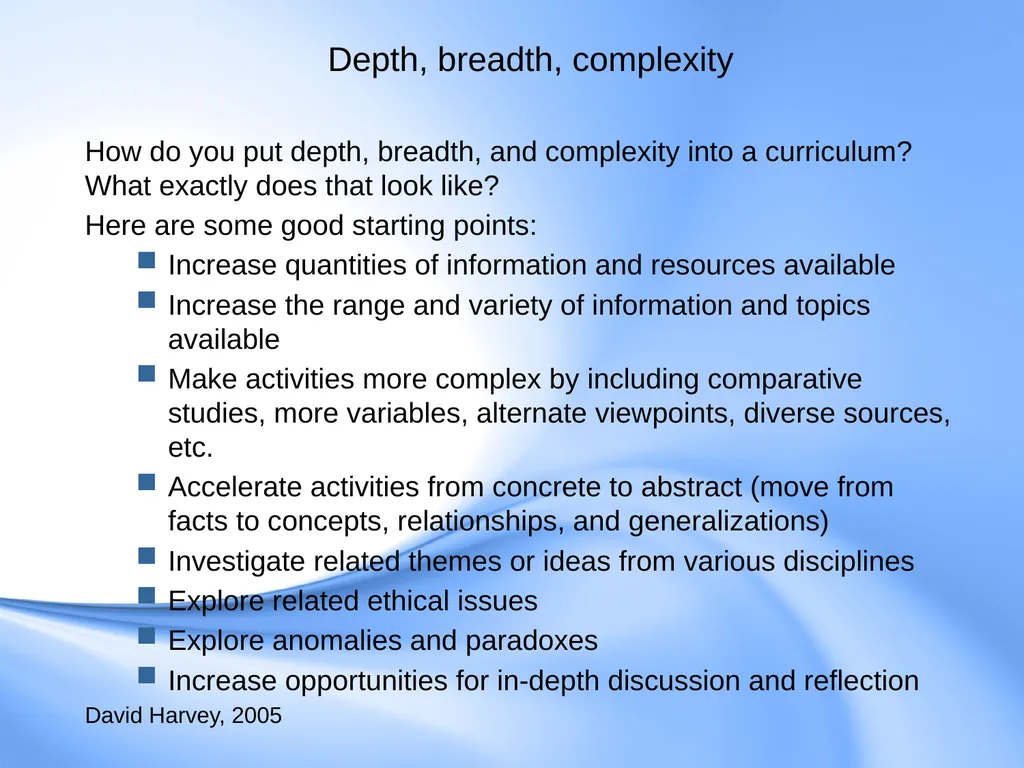 Curriculum for Gifted Students Component 6 of the - slide 20 of 41