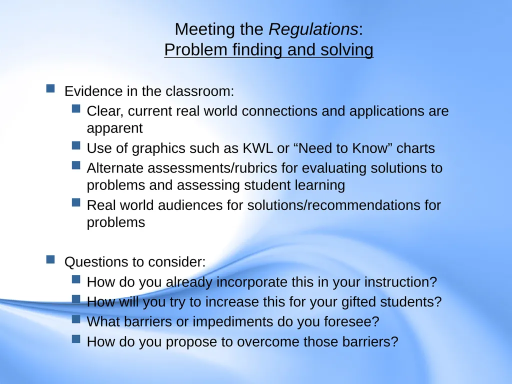 Curriculum for Gifted Students Component 6 of the - slide 16 of 41