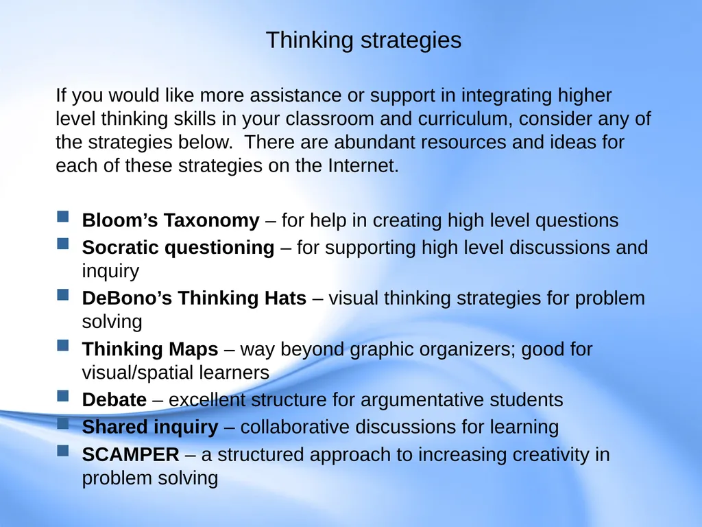 Curriculum for Gifted Students Component 6 of the - slide 21 of 41