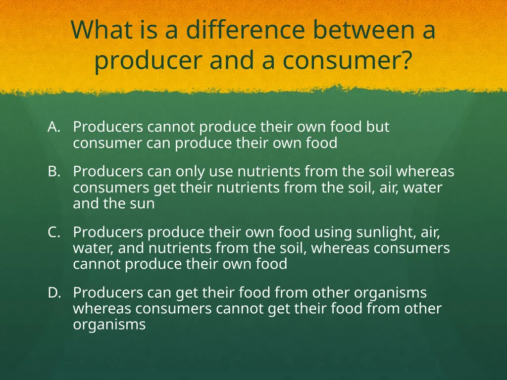 Ecosystem: Conceptual Questions Elementary Grade - slide 15 of 21