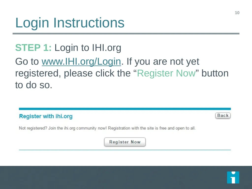 IHI Open School [Organization name] is enrolled in - slide 10 of 14