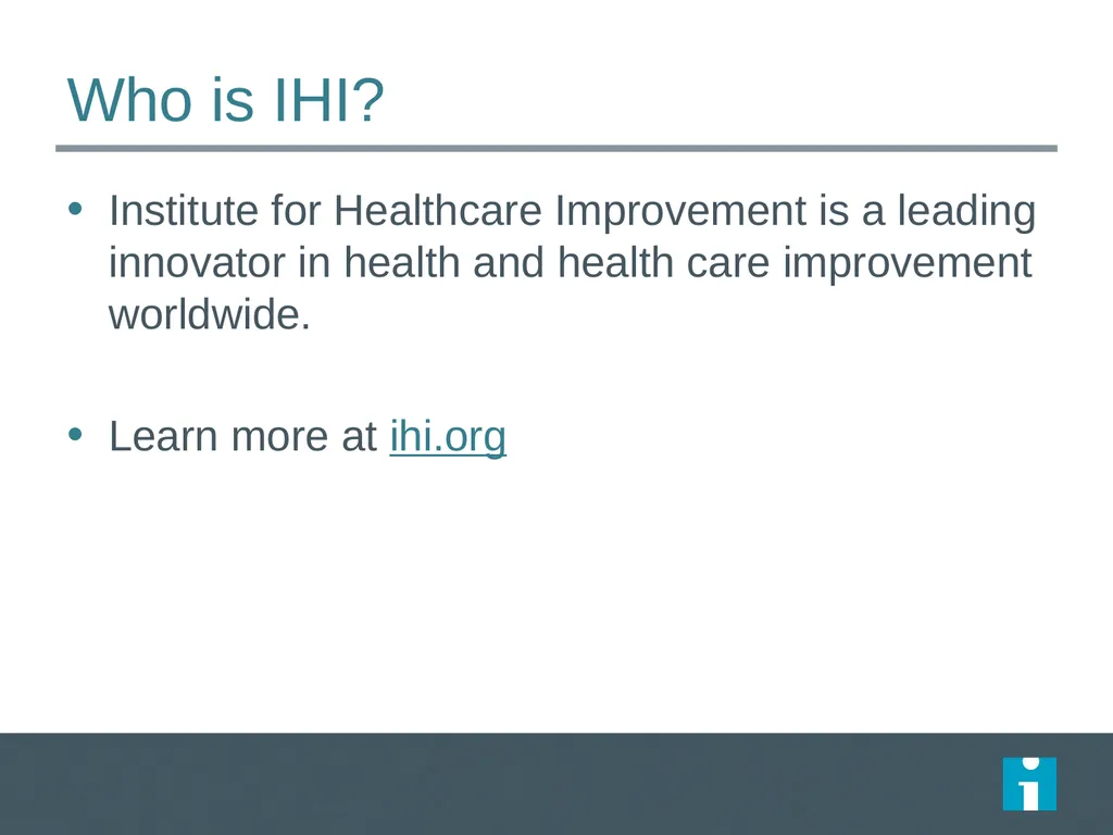 IHI Open School [Organization name] is enrolled in - slide 3 of 14