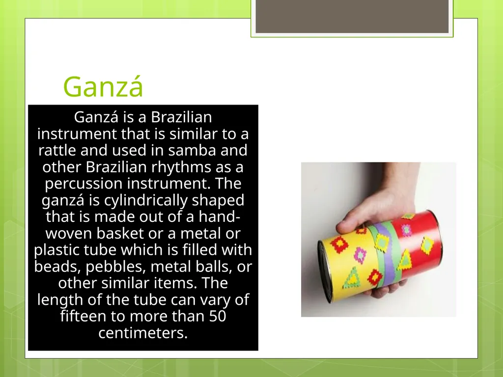 Afro-Brazilian Instruments Regina Elamri - slide 9 of 10