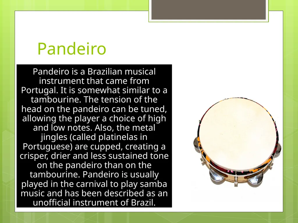 Afro-Brazilian Instruments Regina Elamri - slide 7 of 10