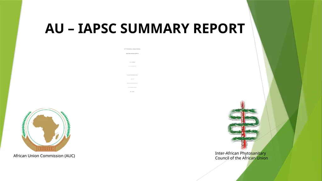 AU – IAPSC SUMMARY REPORT 31ST TECHNICAL - slide 1 of 14