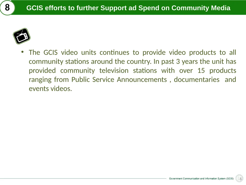GCIS: Presentation to Portfolio Committee on - slide 35 of 37