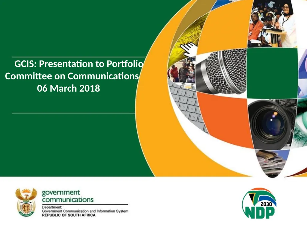 GCIS: Presentation to Portfolio Committee on - slide 1 of 37
