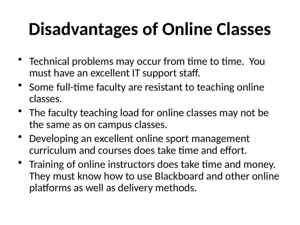Sport Management Online Education: A View Toward - slide 11 of 17