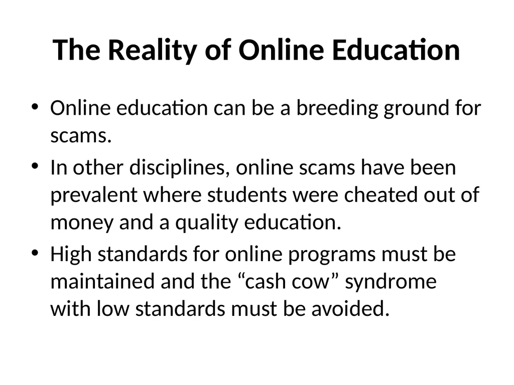 Sport Management Online Education: A View Toward - slide 15 of 17