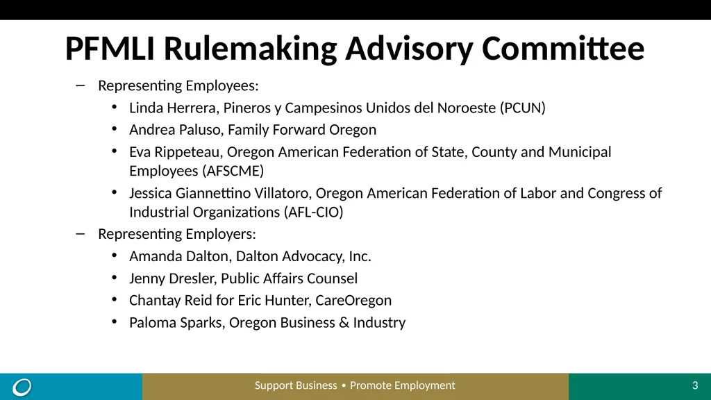 Paid Family and Medical Leave Insurance (PFMLI) - slide 3 of 19