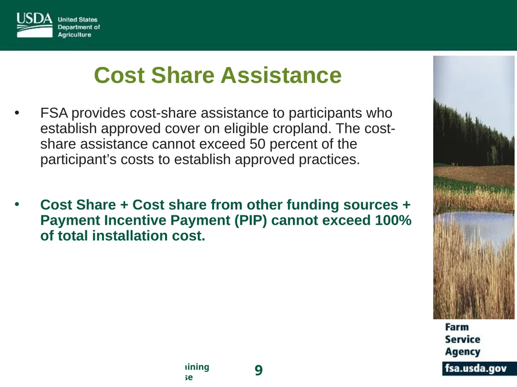 Farm Service Agency Conservation Programs Updates - slide 9 of 16