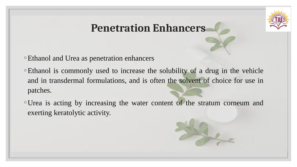 PHYTOCOSMETICS PHAR 535 Dr. ESRA TARIQ Formulation - slide 10 of 15