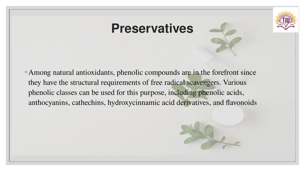 PHYTOCOSMETICS PHAR 535 Dr. ESRA TARIQ Formulation - slide 14 of 15